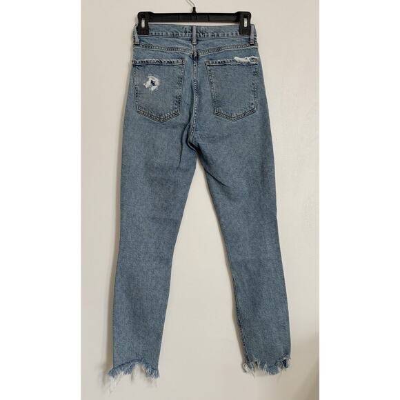 Light Wash Agolde Nico High Rise Slim Fit Jeans Rooted 25 - Picture 6 of 8